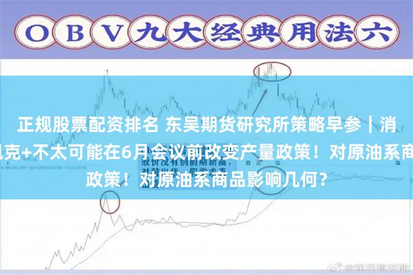 正规股票配资排名 东吴期货研究所策略早参｜消息人士：欧佩克+不太可能在6月会议前改变产量政策！对原油系商品影响几何？