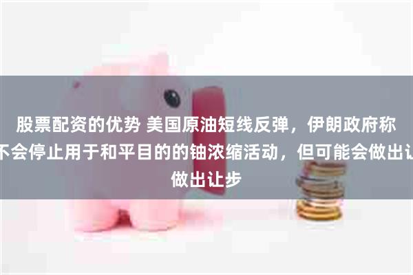 股票配资的优势 美国原油短线反弹，伊朗政府称：不会停止用于和平目的的铀浓缩活动，但可能会做出让步