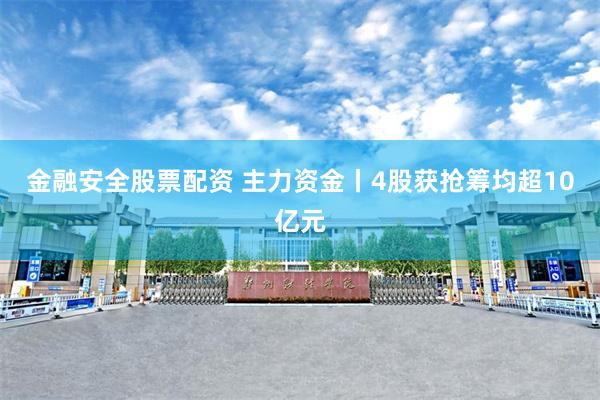 金融安全股票配资 主力资金丨4股获抢筹均超10亿元