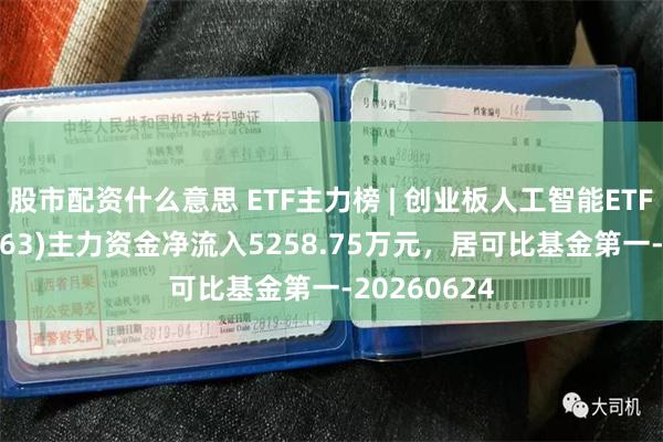 股市配资什么意思 ETF主力榜 | 创业板人工智能ETF华宝(159363)主力资金净流入5258.75万元，居可比基金第一-20260624