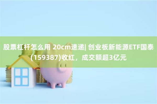 股票杠杆怎么用 20cm速递| 创业板新能源ETF国泰(159387)收红，成交额超3亿元
