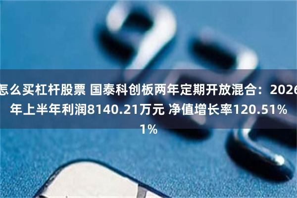 怎么买杠杆股票 国泰科创板两年定期开放混合：2026年上半年利润8140.21万元 净值增长率120.51%