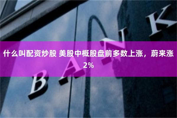 什么叫配资炒股 美股中概股盘前多数上涨，蔚来涨2%
