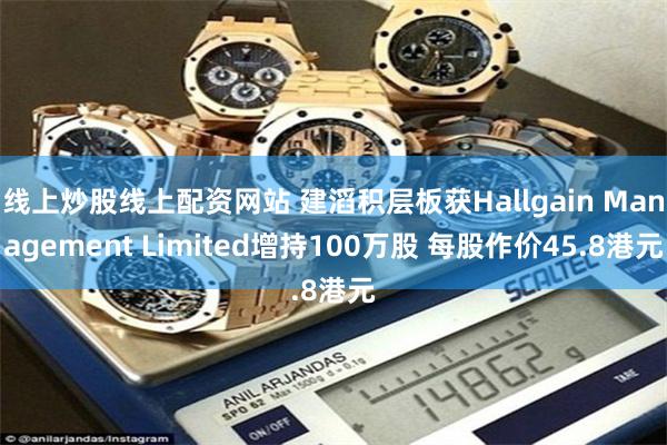线上炒股线上配资网站 建滔积层板获Hallgain Management Limited增持100万股 每股作价45.8港元
