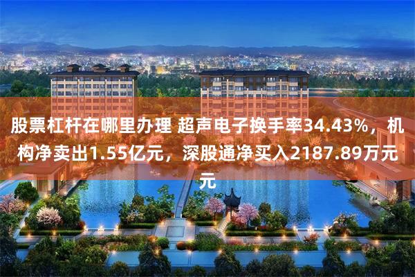 股票杠杆在哪里办理 超声电子换手率34.43%，机构净卖出1.55亿元，深股通净买入2187.89万元