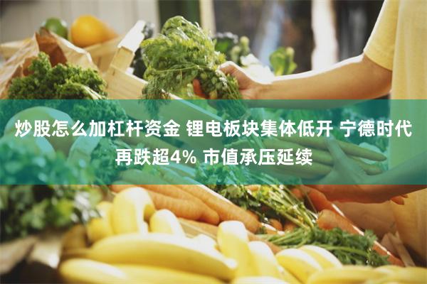 炒股怎么加杠杆资金 锂电板块集体低开 宁德时代再跌超4% 市值承压延续