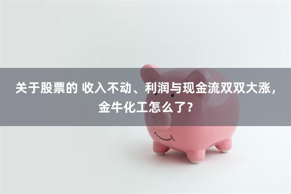关于股票的 收入不动、利润与现金流双双大涨，金牛化工怎么了？