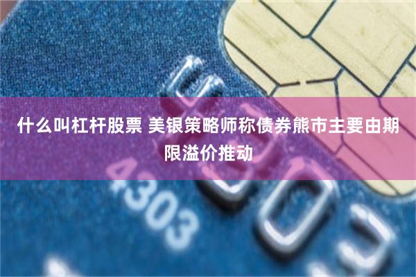 什么叫杠杆股票 美银策略师称债券熊市主要由期限溢价推动