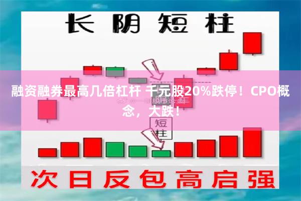 融资融券最高几倍杠杆 千元股20%跌停！CPO概念，大跌！